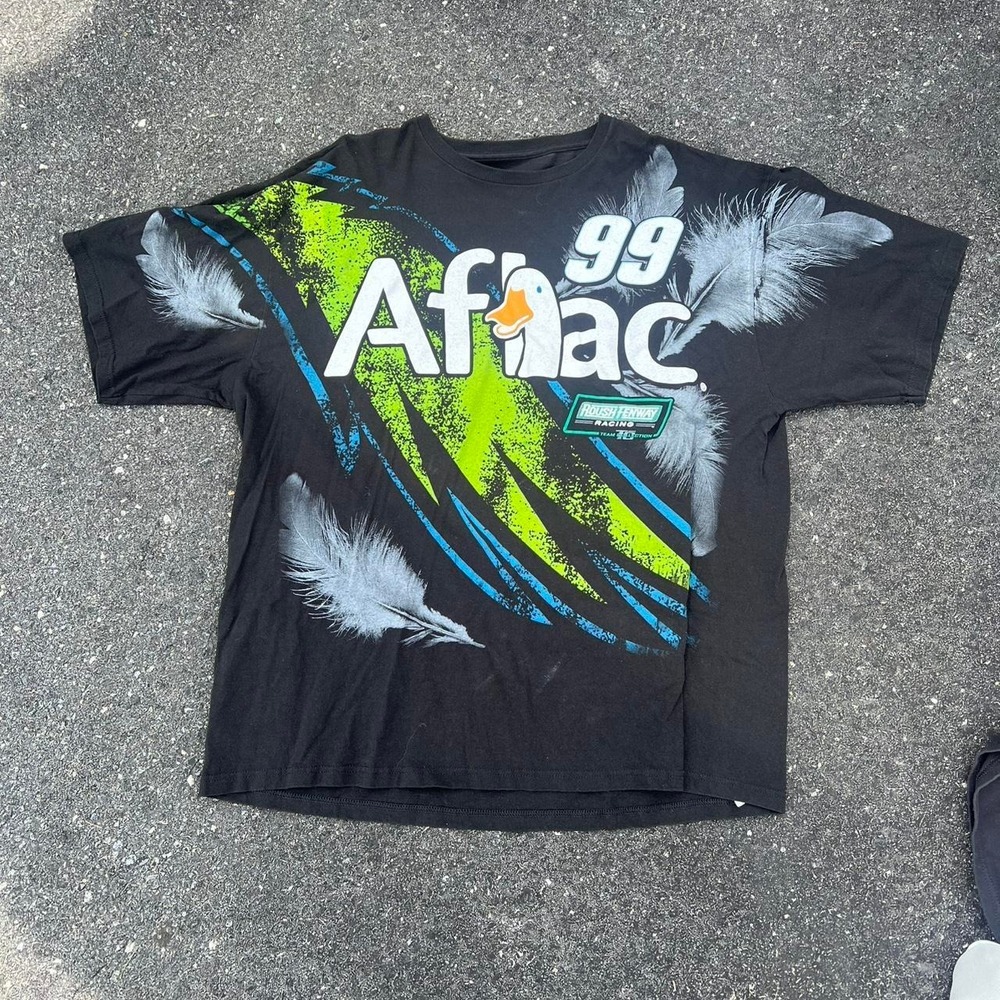 1990s Carl Edwards AOP NASCAR shirt size XXL